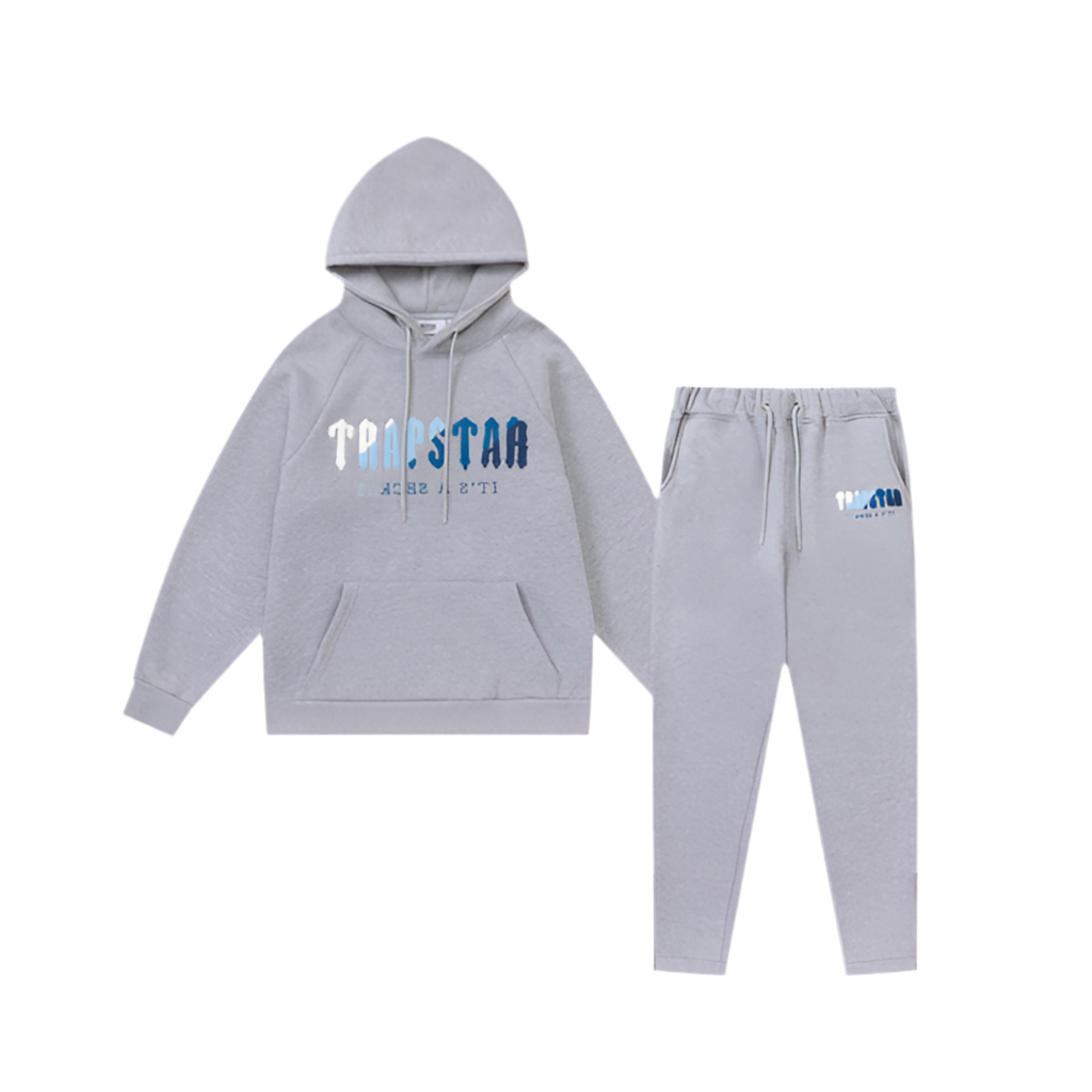 Trapstar Decoded Hooded Tracksuit - Cinza/azul