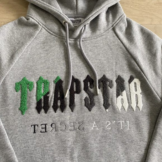 Trapstar Decoded Hooded Tracksuit - Cinza/Verde