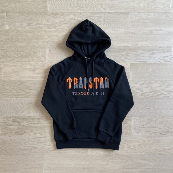 Trapstar Decoded Hooded Tracksuit - Preto/laranja