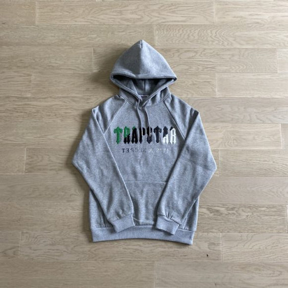 Trapstar Decoded Hooded Tracksuit - Cinza/Verde