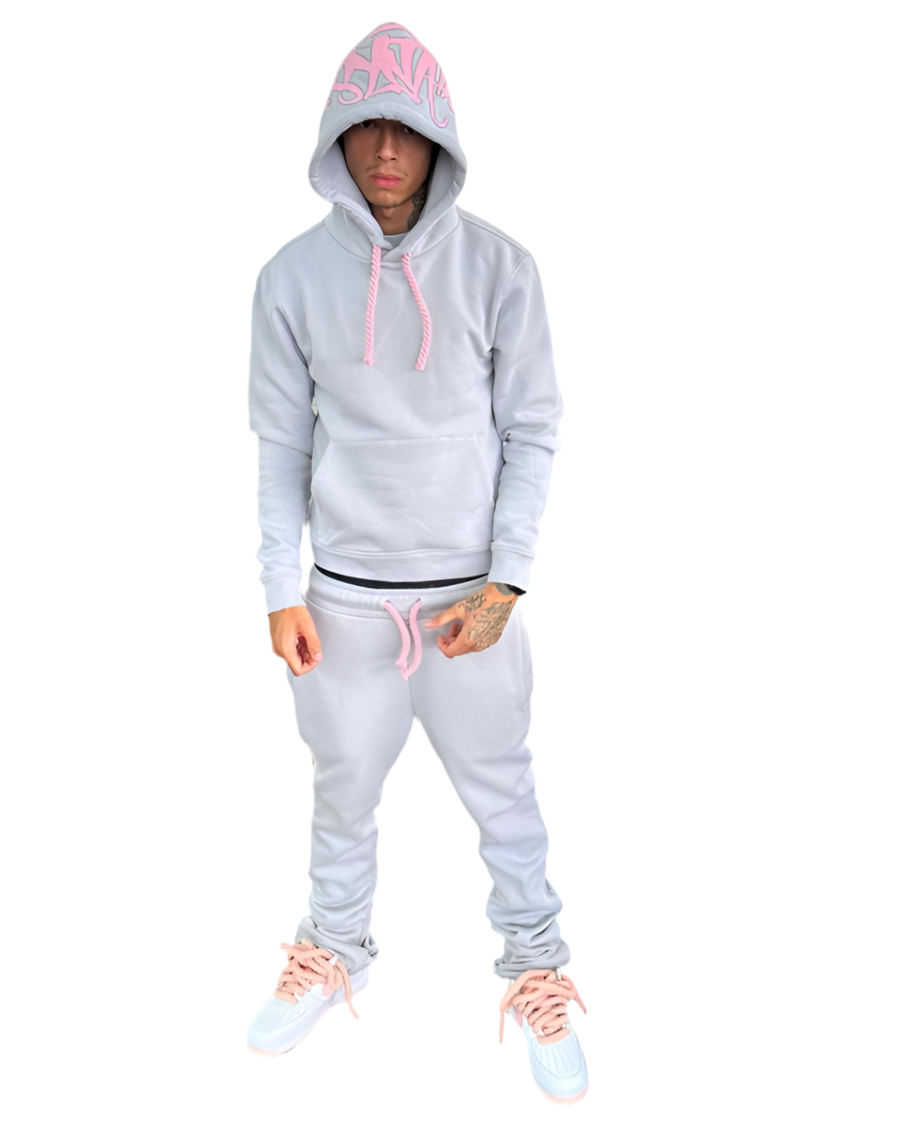 Syna Tracksuit - CINZENTO/ ROSA