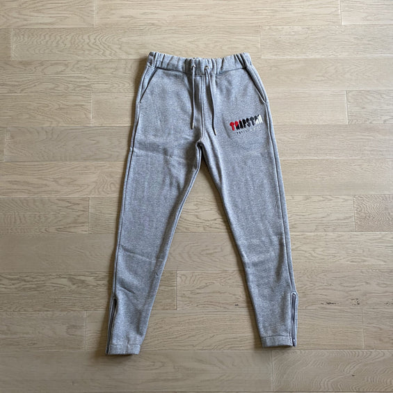 Trapstar Decoded Hooded Tracksuit - Cinza/vermelho
