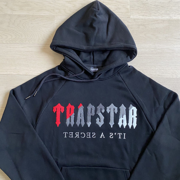 Trapstar Decoded Hooded Tracksuit - Preto/vermelho