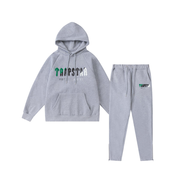 Trapstar Decoded Hooded Tracksuit - Cinza/Verde