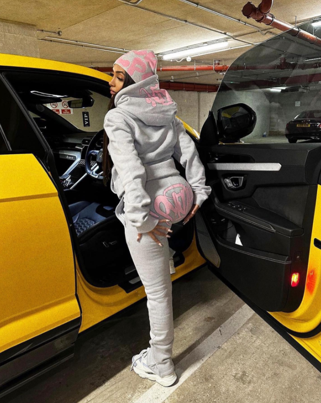 Syna Tracksuit - CINZENTO/ ROSA