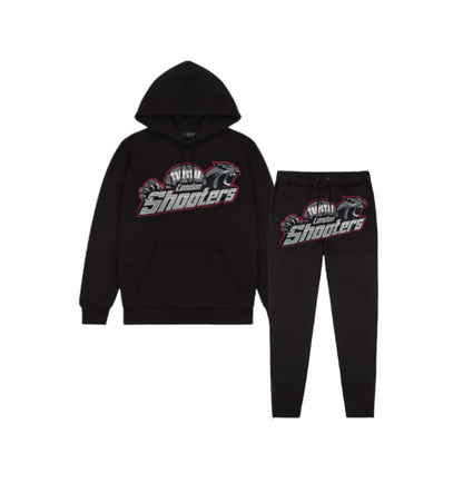 Trapstar Shooters Tracksuit - Preto/Vermelho
