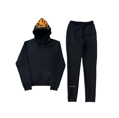 Syna Tracksuit - BLACK/ORANGE