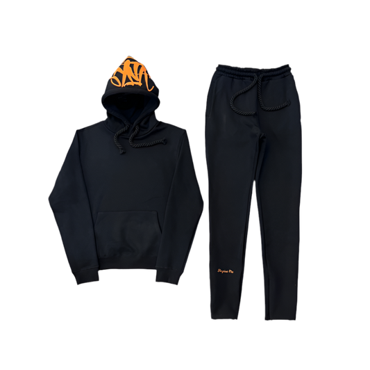 Syna Tracksuit - BLACK/ORANGE