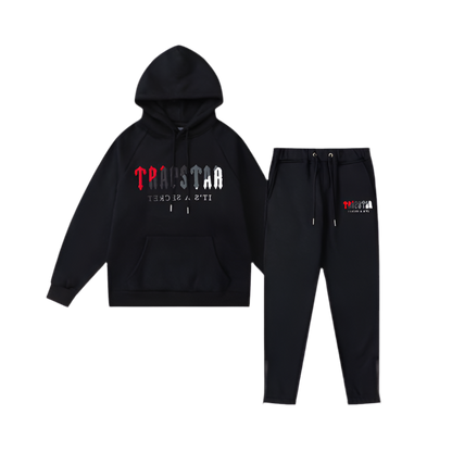 Trapstar Decoded Hooded Tracksuit - Preto/vermelho
