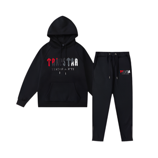 Trapstar Decoded Hooded Tracksuit - Preto/vermelho