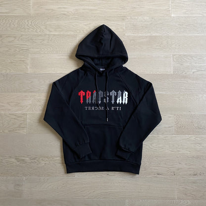 Trapstar Decoded Hooded Tracksuit - Preto/vermelho