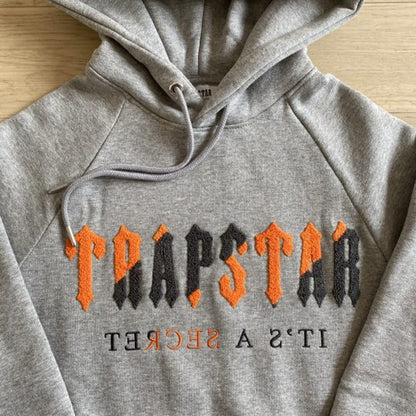 Trapstar Decoded Hooded Tracksuit - Cinza/Laranja