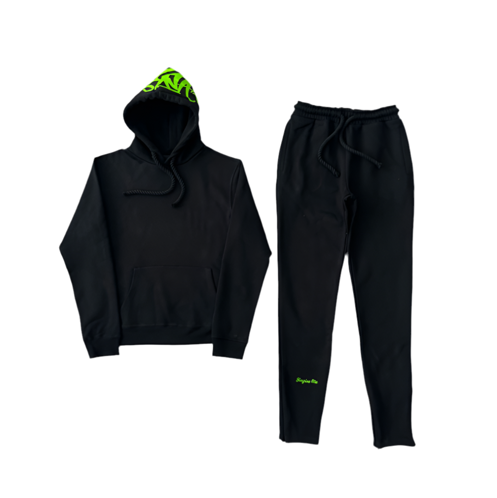 Syna Tracksuit - BLACK/GREEN