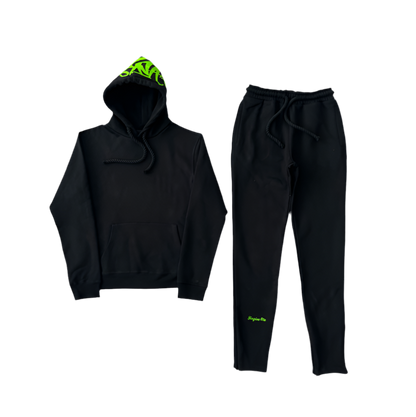 Syna Tracksuit - BLACK/GREEN