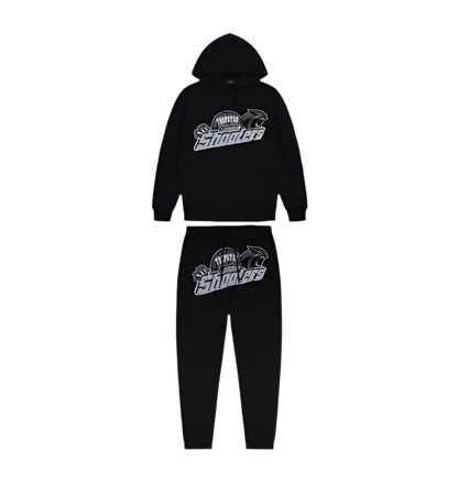 Trapstar Shooters Tracksuit - Black Sky Blue