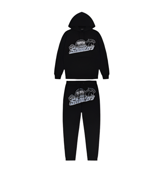 Trapstar Shooters Tracksuit - Black Sky Blue
