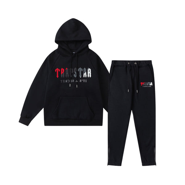 Trapstar Decoded Hooded Tracksuit - Preto/vermelho
