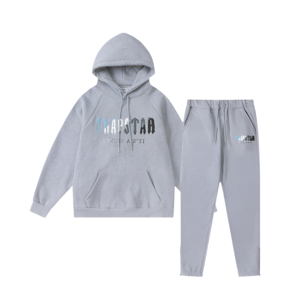 Trapstar Decoded Hooded Tracksuit - Cinza/azul