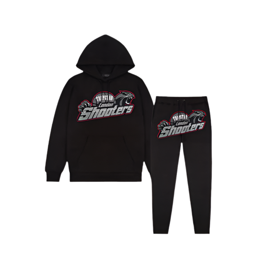 Trapstar Shooters Tracksuit - Preto/Vermelho