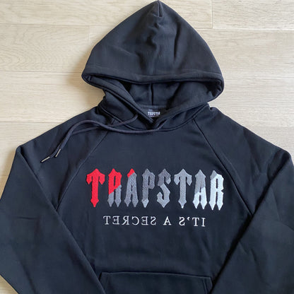 Trapstar Decoded Hooded Tracksuit - Preto/vermelho