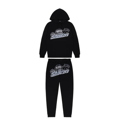 Trapstar Shooters Tracksuit - Black Sky Blue