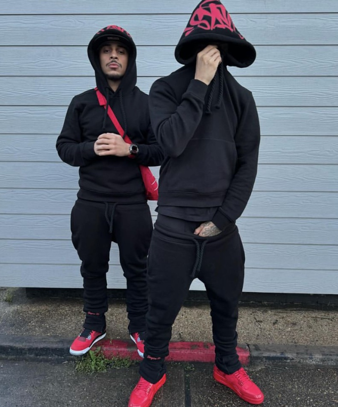 Syna Tracksuit - BLACK/ RED