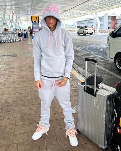 Syna Tracksuit - CINZENTO/ ROSA
